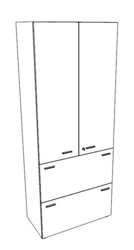 Quadrifoglio Combikast T45 met 2 hangmappenframes