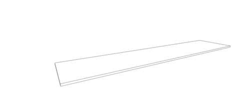 Quadrifoglio Afdekplaat T45 voor kantoorkast/-stelling, breedte x diepte 2150 x 450 mm