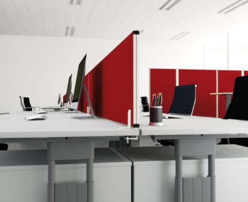 Gera Tafelscheidingswand Pro BasicLine, hoogte x breedte 400 x 1400 mm, wand rood