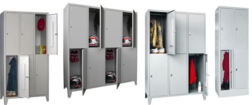 PAVOY Lockersysteem Basis lichtgrijs met maximaal 8 vakken