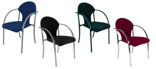 Nowy Styl Bezoekersstoel met gebogen armleuningen