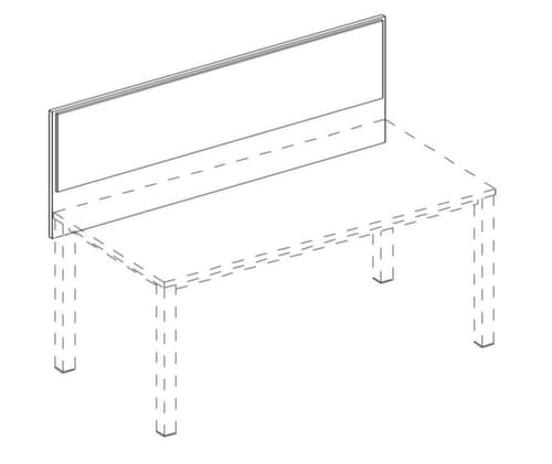 Nowy Styl Opzetpaneel E10 voor bureau, breedte 2000 mm