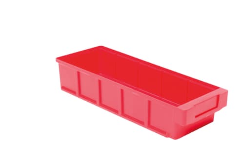 Stellingbak met ergonomische verzonken greep, rood, diepte 400 mm