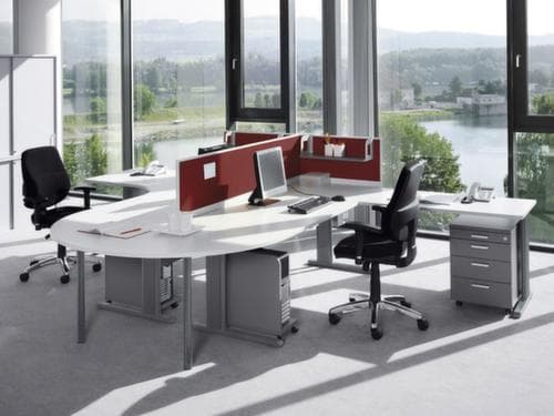 Nowy Styl Bureau in vrije vorm E10 met 4-voetonderstel van ronde buis
