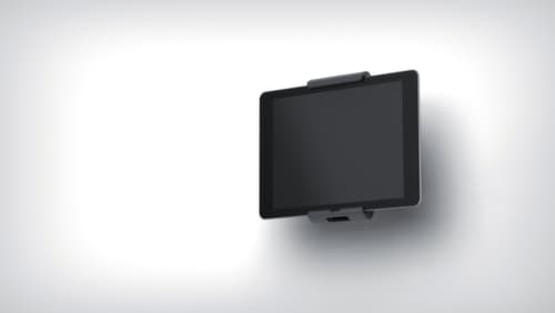 Durable platte tablet-wandhouder, hoogte x breedte x diepte 50 x 85 x 180 mm