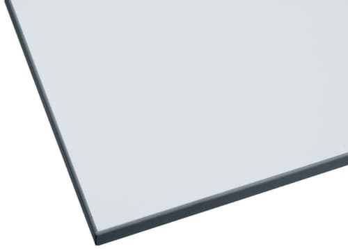 Werktafel aanbouwelement met zwaar frame, breedte x diepte 1250 x 750 mm, plaat lichtgrijs