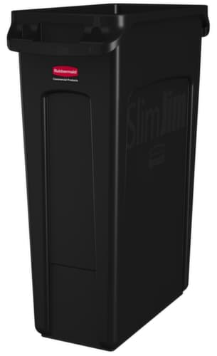 Rubbermaid Afvalverzamelbak Slim Jim® met ventilatiekanalen, 87 l, zwart