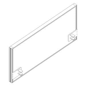 Geluiddempende tafelscheidingswand RQ60 Screen / S41, hoogte x breedte 480 x 1000 mm