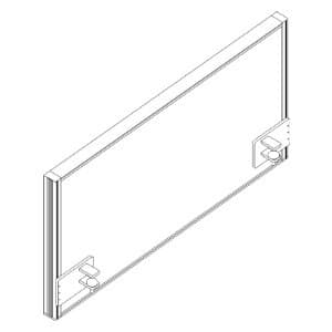 Geluiddempende tafelscheidingswand RQ60 Screen / S41, hoogte x breedte 480 x 900 mm