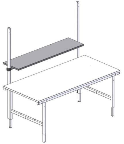 Rocholz Legbord voor paktafel, breedte x diepte 1600 x 400 mm