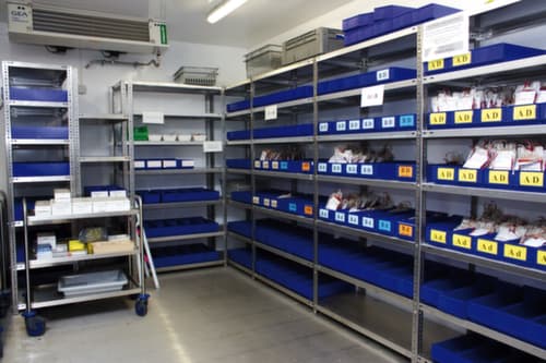 hofe RVS stelling, hoogte x breedte x diepte 1500 x 1000 x 600 mm, 4 legborden