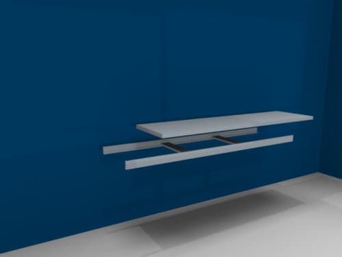 hofe Legbord voor breedvakstelling, breedte x diepte 2250 x 600 mm