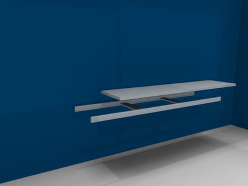 hofe Legbord voor breedvakstelling, breedte x diepte 2500 x 600 mm