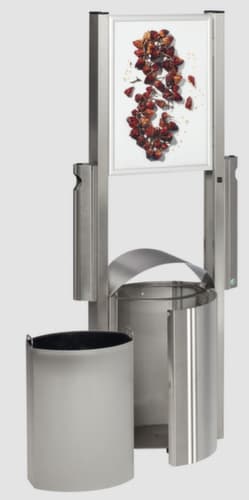 RVS afvalbak voor buitenshuis, 50 l