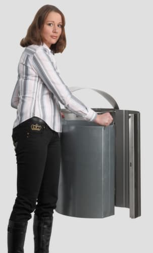 RVS afvalbak voor buitenshuis, 50 l