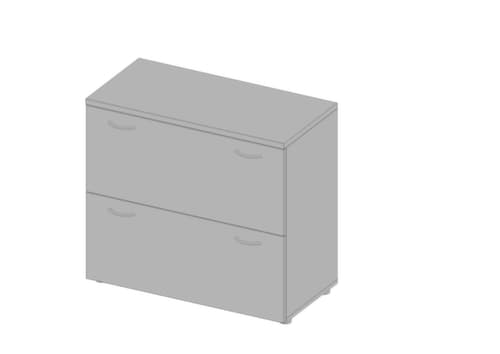 Quadrifoglio Hangmappenkast Practika, 2 uittrekelementen, aluminium/grijs
