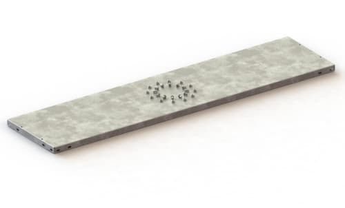 META Legbord voor schroefstelling voor dossiers, breedte x diepte 1250 x 300 mm