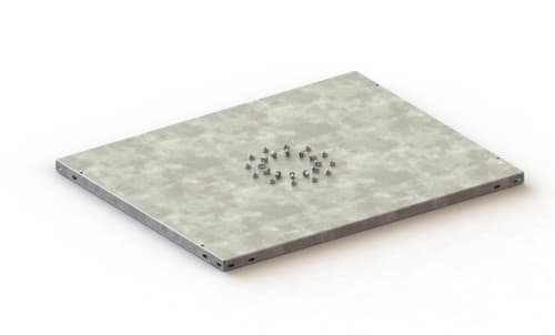 META Legbord voor schroefstelling voor dossiers, breedte x diepte 750 x 600 mm