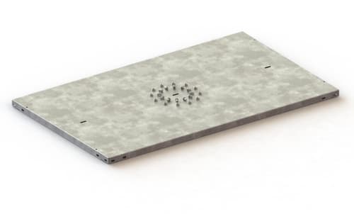 META Legbord voor schroefstelling voor dossiers, breedte x diepte 1000 x 600 mm