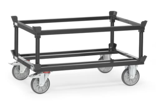 fetra Opzetframe GREY EDITION voor palletonderstel, laadvlak lengte x breedte 1210 x 810 mm, hoogte 370 mm