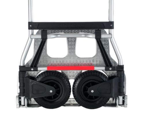 RuXXac in-/uitklapbare aluminium zakkensteekwagen Jumbo, draagvermogen 250 kg, polyurethaan banden