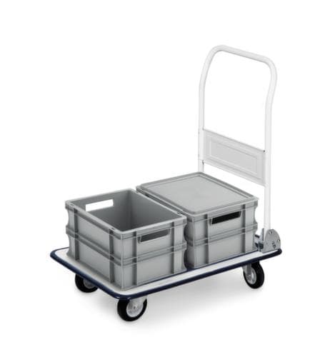 In-/uitklapbare duwbeugelwagen Eco met antisliplaag, draagvermogen 150 kg
