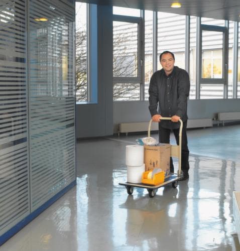 In-/uitklapbare duwbeugelwagen Eco met antisliplaag, draagvermogen 150 kg