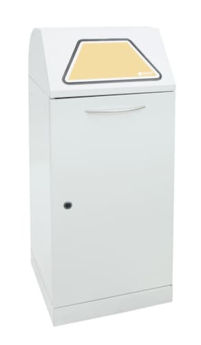stumpf Niet-ontvlambare afvalverzamelbak Modul-Vario 120 met zelfsluitende inworpklep, 120 l, lichtgrijs, deksel lichtgrijs
