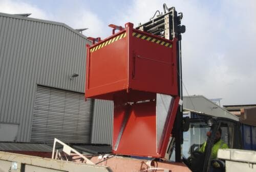 3-hoog stapelbare bodemklepcontainer tot 2 m³