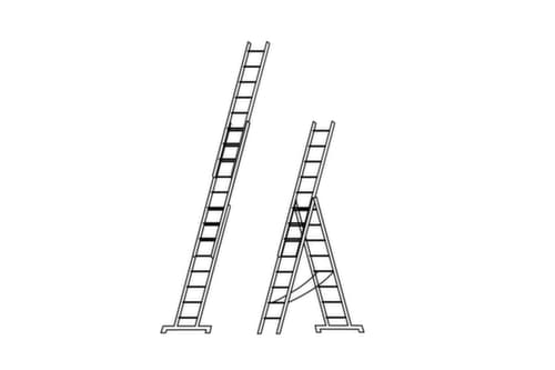 Hymer Driedelige multifunctionele reformladder SC 40