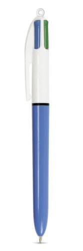 BIC® Meerkleurenbalpen, letterkleur zwart/rood/blauw/groen, schacht blauw/wit