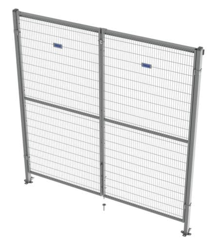 TROAX Openslaande deur voor machine-veiligheidshek, hoogte x breedte 1400 x 2000 mm