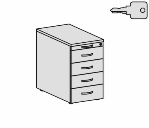 Gera Staand ladeblok Pro, 5 lade(n)