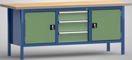 KLW Lutz Werkbank met multiplexplaat, 3 laden, 2 kasten