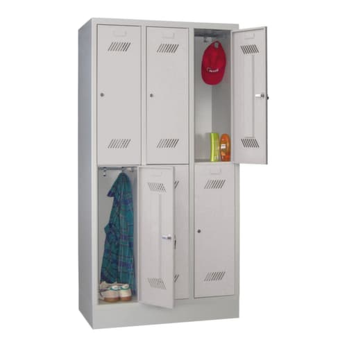 PAVOY Dubbele garderobekast Basis met 3x2 vakken, vakbreedte 300 mm