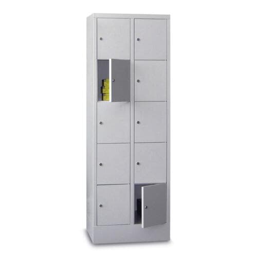 PAVOY Lockersysteem Basis lichtgrijs met maximaal 8 vakken