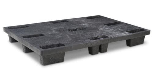 Kunststof stapelpallet met 9 voeten