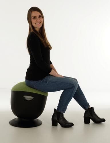 Lotz Multibeweegbare kruk, zitting groen