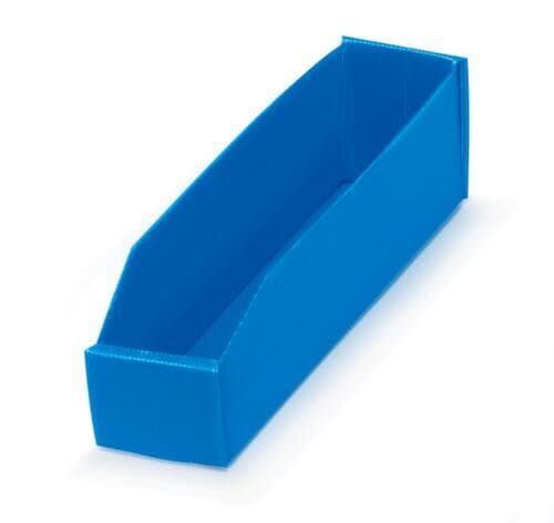 Vouwbare zichtbak, blauw, diepte 378 mm, polypropyleen