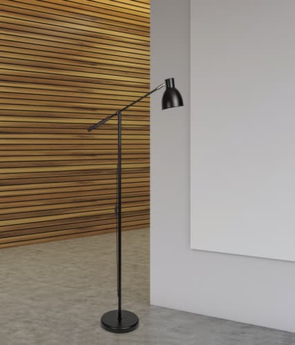 MAUL Vloerlamp MAULfinja, mat zwart/zilver