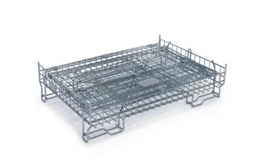 Vouwbare gaasboxpallet met uitneemklep, lengte x breedte 1198 mm x 805 mm