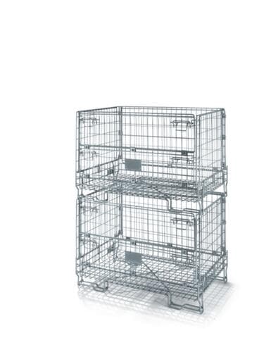 Vouwbare gaasboxpallet met uitneemklep, lengte x breedte 1198 mm x 805 mm