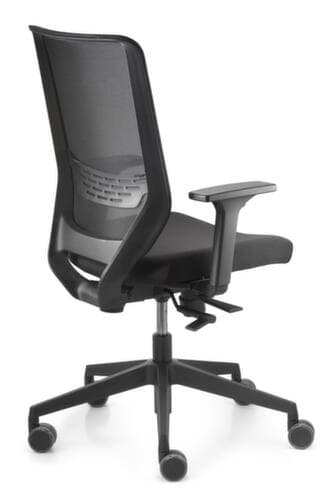 Dauphin Draaistoel to-sync task, hoge netrugleuning, zwart