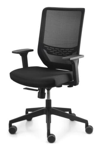 Dauphin Draaistoel to-sync task, hoge netrugleuning, zwart