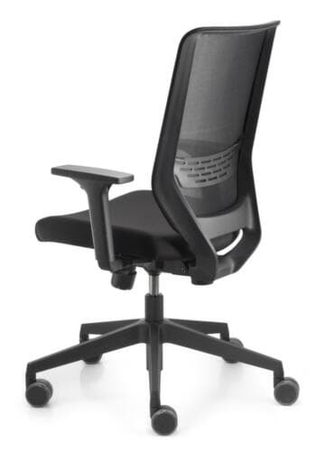 Dauphin Draaistoel to-sync task, hoge netrugleuning, zwart