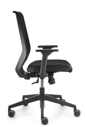 Dauphin Draaistoel to-sync task, hoge netrugleuning, zwart