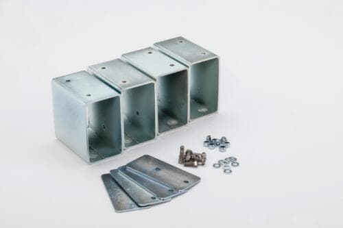 set stapelvoeten voor lithium-ion ladekast