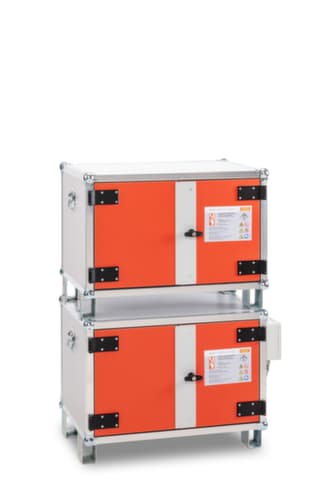 set stapelvoeten voor lithium-ion ladekast