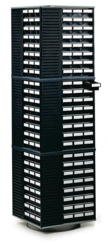 Treston ESD-assortimentskast, 48 lade(n), zwart/zwart