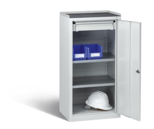 C+P Bijzetkast ERGO lichtgrijs met lade en 2 legborden